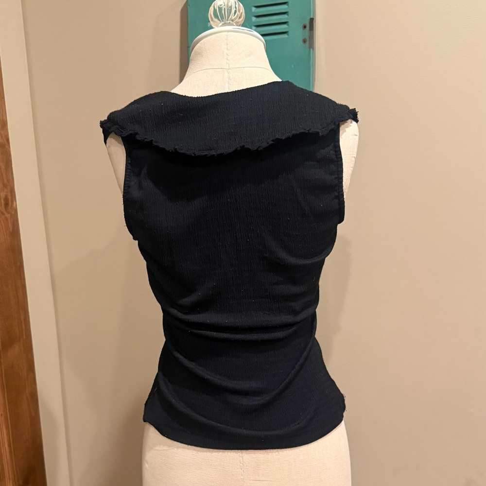 Maeve Ruffled Round Collar Tank - Picture 5 of 5